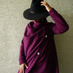 black woman in a maroon coat mccalls 7262
