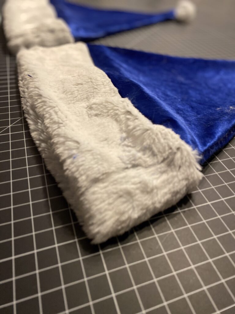 santa hats flat lay